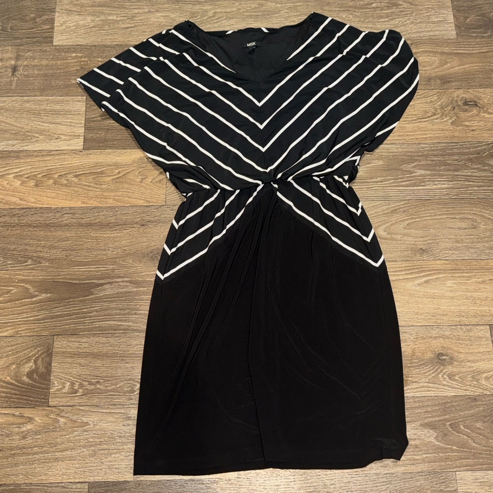 MSK Black and White Dress Medium